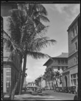 Alexander & Baldwin Building and Oregon Building, view from Bishop Street, Honolulu, 1930