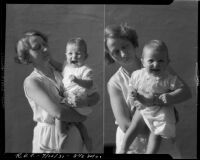 Ruth Iva Cornell holding her daughter Rosita Dee, California, 1931