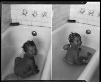 Baby Rosita Dee Cornell in the bathtub, California, 1931