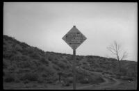 Road sign, Mono County, [1929?]