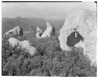 Rock formations near Saddle Peak, Los Angeles, 1929