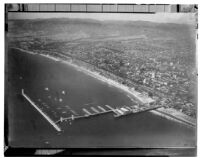Aerial view of Santa Monica and Santa Monica Pier, 1933