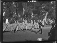 City of Pomona Spanish galleon float in the Tournament of Roses Parade, Pasadena, 1927