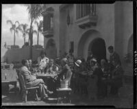 Guests at outdoor tables, Hotel Playa de Ensenada, Ensenada, 1931