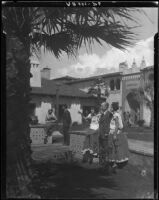 Guests on patio, Hotel Playa de Ensenada, Ensenada, 1931