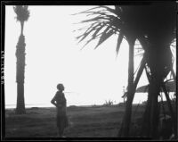 Woman on beach, Ensenada, 1931