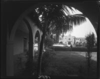 View from Dominguez Rancho Adobe towards Dominguez Seminary, Carson, 1929