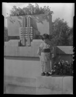 Keno Yamato at Hollyhock House, Barnsdall Park, Los Angeles, 1927