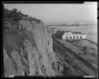 Santa Monica shoreline with Santa Monica Pier in background, Santa Monica, 1929