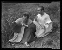 Actors from the Sunday Players radio show performing a scene from the New Testament, circa 1935