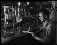 Los Angeles City College students in chemistry lab, Los Angeles, circa 1933-1938