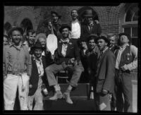 Men in costume at Los Angeles City College, Los Angeles, circa 1931-1938
