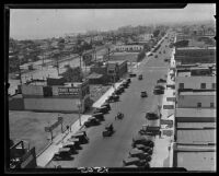 Bird's-eye view of Main Street, Santa Monica, 1928