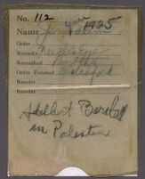 z - Negative envelope describing photographs of Adelbert Bartlett in Jerusalem, 1925