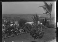 Miramar Estates housing development, view from yard of house, Pacific Palisades, 1927