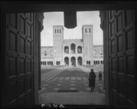 Royce Hall from Powell Library, University of California, Los Angeles, 1930