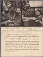 Advertisement for the Sunday Players radio program, circa 1935