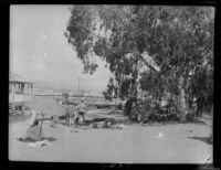 View of beach, Balboa Island, 1925