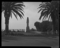 Statue of Saint Monica in Palisades Park, Santa Monica, circa 1934