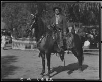 Eugene R. Plummer on horseback, West Hollywood, 1931