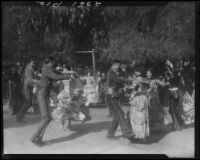 Dancers in Spanish-style clothing at the Eugene Plummer residence, West Hollywood, 1931