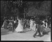 Dancers in Spanish-style clothing at the Eugene Plummer residence, West Hollywood, 1931