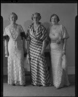Three women in gowns, [1930s?]