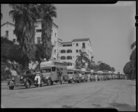 Georgia Caravans Camps vehicles, Santa Monica, 1934