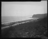 Coastal view towards the Rancho Malibu la Costa development area, Malibu, circa 1927