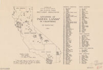 Location of Indian lands in California (132 reservations).