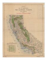 Map of California showing the national forests and main highways