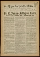 Deutsches Nachrichtenbüro. 5 Jahrg., Nr. 139, 1938 January 30