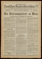 Deutsches Nachrichtenbüro. 5 Jahrg., Nr. 400, 1938 March 15, Erste Mittags-Ausgabe