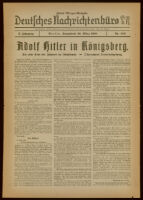 Deutsches Nachrichtenbüro. 5 Jahrg., Nr. 476, 1938 March 26, Zweite Morgen-Ausgabe
