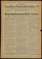 Deutsches Nachrichtenbüro. 5 Jahrg., Nr. 504, 1938 March 29, Abend-Ausgabe