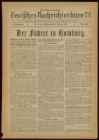 Deutsches Nachrichtenbüro. 5 Jahrg., Nr. 507, 1938 March 30, Erste Morgen-Ausgabe
