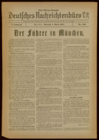 Deutsches Nachrichtenbüro. 5 Jahrg., Nr. 546, 1938 April 4, Erste Morgen-Ausgabe