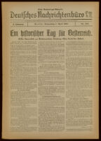 Deutsches Nachrichtenbüro. 5 Jahrg., Nr. 582, 1938 April 7, Erste Nachmittags-Ausgabe