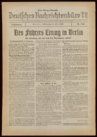 Deutsches Nachrichtenbüro. 5 Jahrg., Nr. 785, 1938 May 11, Erste Morgen-Ausgabe