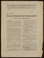 Deutsches Nachrichtenbüro. Map Supplement 1: Blatt 1