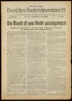 Deutsches Nachrichtenbüro. 5 Jahrg., Nr. 1101, 1938 July 9, Erste Nacht-Ausgabe