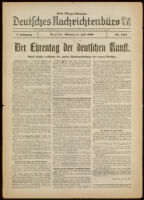 Deutsches Nachrichtenbüro. 5 Jahrg., Nr. 1104, 1938 July 11, Erste Morgen-Ausgabe