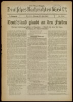 Deutsches Nachrichtenbüro. 5 Jahrg., Nr. 1172, 1938 July 25, Erste Morgen-Ausgabe