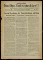 Deutsches Nachrichtenbüro. 5 Jahrg., Nr. 1287, 1938 August 18, Erste Morgen-Ausgabe