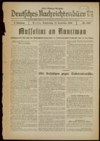 Deutsches Nachrichtenbüro. 5 Jahrg., Nr. 1437, 1938 September 15, Erste Mittags-Ausgabe