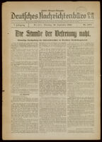 Deutsches Nachrichtenbüro. 5 Jahrg., Nr. 1477, 1938 September 20, Zweite Morgen-Ausgabe