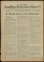 Deutsches Nachrichtenbüro. 5 Jahrg., Nr. 1662, 1938 October 12, Erste Morgen-Ausgabe