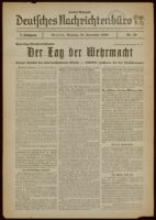 Deutsches Nachrichtenbüro. 5 Jahrg., 1938 September 12, Sonder-Ausgabe Nr. 45: "Partietag Grossdeutschlands"