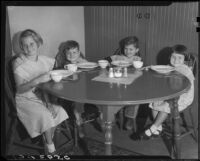 Children at table, Los Angeles, circa 1935