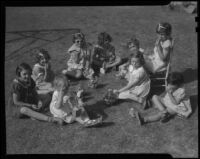 Girls with Easter baskets, Los Angeles, circa 1935